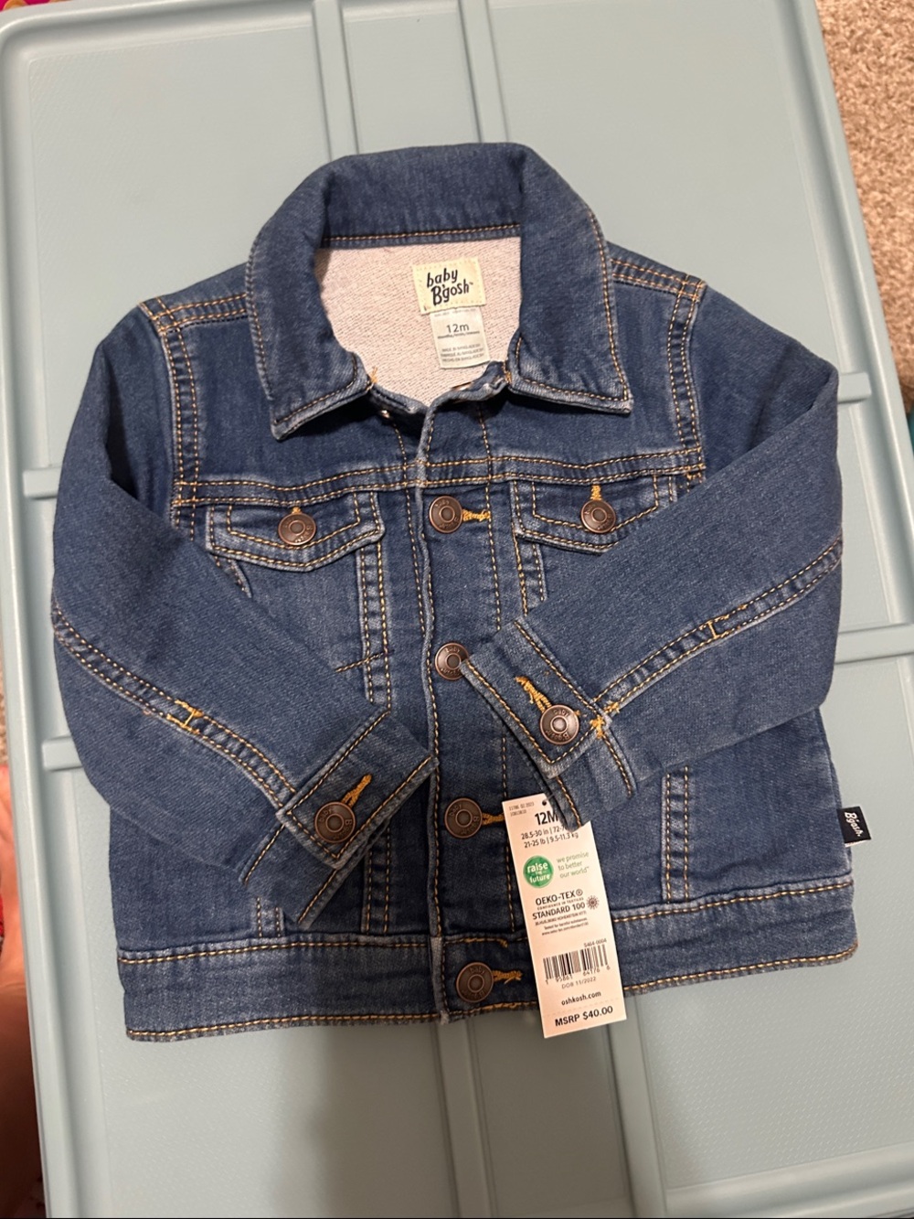 OshKosh B'gosh Toddler Denim Jacket in Dark Blue